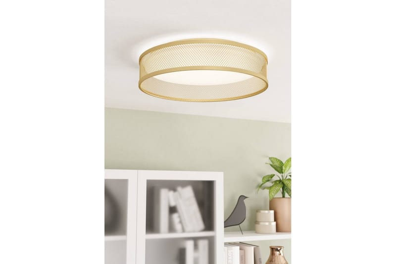 Loftlampe Eglo Luppineria Ø385 mm Messing-Mat Hvid - Messing - Belysning - Lamper & indendørsbelysning - Soveværelse lampe - Taklampa sovrum