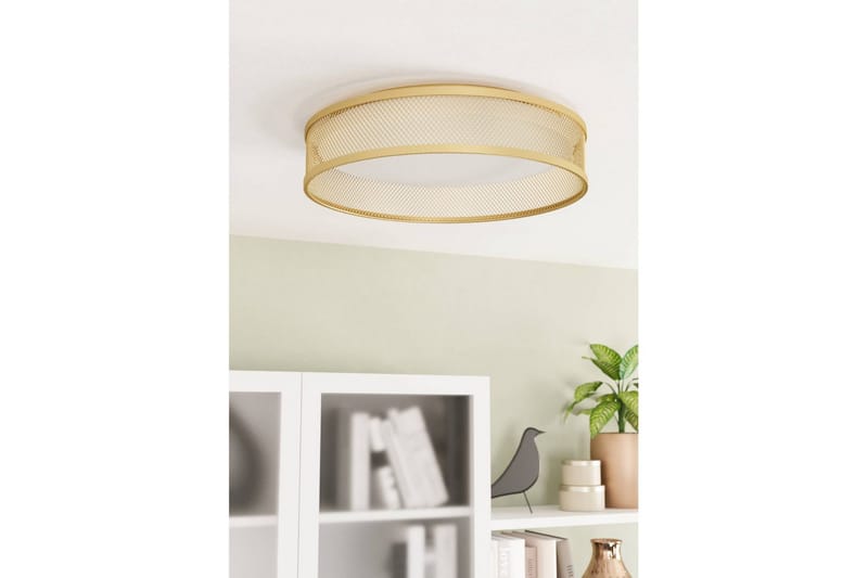 Loftlampe Eglo Luppineria Ø385 mm Messing-Mat Hvid - Messing - Belysning - Lamper & indendørsbelysning - Soveværelse lampe - Taklampa sovrum