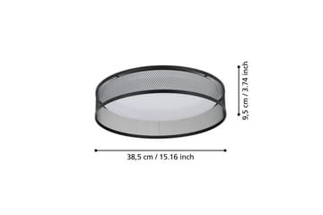 Loftlampe Eglo Luppineria Ø385 mm Sort Hvid - Sort - Belysning - Lamper & indendørsbelysning - Soveværelse lampe - Taklampa sovrum