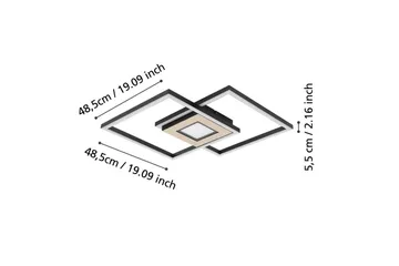 Loftlampe Eglo Marinello - Sort/Brun - Belysning - Lamper & indendørsbelysning - Soveværelse lampe - Taklampa sovrum
