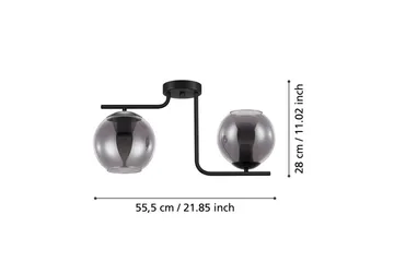 Loftlampe Eglo Marojales - Sort - Belysning - Lamper & indendørsbelysning - Soveværelse lampe - Taklampa sovrum