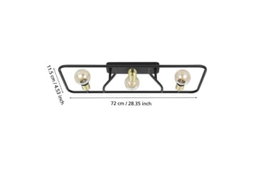 Loftlampe Eglo Messinaro - Sort/Messing - Belysning - Lamper & indendørsbelysning - Soveværelse lampe - Taklampa sovrum