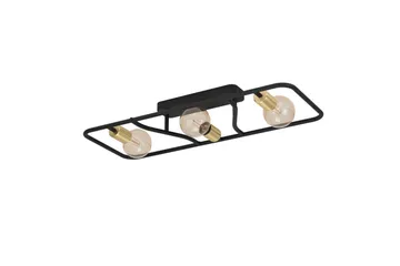 Loftlampe Eglo Messinaro - Sort/Messing - Belysning - Lamper & indendørsbelysning - Soveværelse lampe - Taklampa sovrum