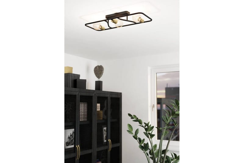 Loftlampe Eglo Messinaro - Sort/Messing - Belysning - Lamper & indendørsbelysning - Soveværelse lampe - Taklampa sovrum
