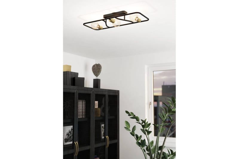 Loftlampe Eglo Messinaro - Sort/Messing - Belysning - Lamper & indendørsbelysning - Soveværelse lampe - Taklampa sovrum