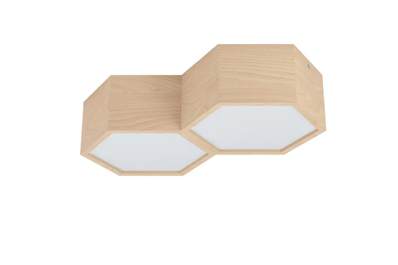 Loftlampe Eglo Mirlas med 2 Lyskilder, Hvid/Brun