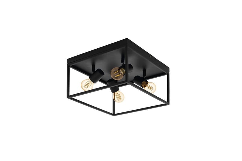 Loftlampe Eglo Silentina med 4 Lyskilder - Sort - Belysning - Lamper & indendørsbelysning - Soveværelse lampe - Taklampa sovrum