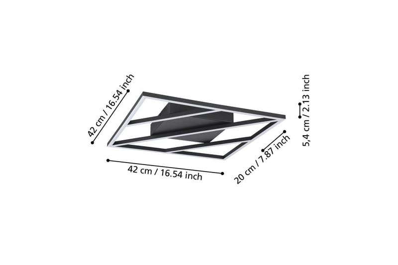 Loftlampe Eglo Ulisano - Hvid/Sort - Belysning - Lamper & indendørsbelysning - Soveværelse lampe - Taklampa sovrum