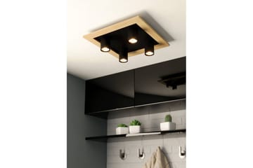 Loftlampe Eglo Valcasotto 1 - Sort/Brun - Belysning - Glødepærer & lyskilder - LED belysning - LED-spotlight