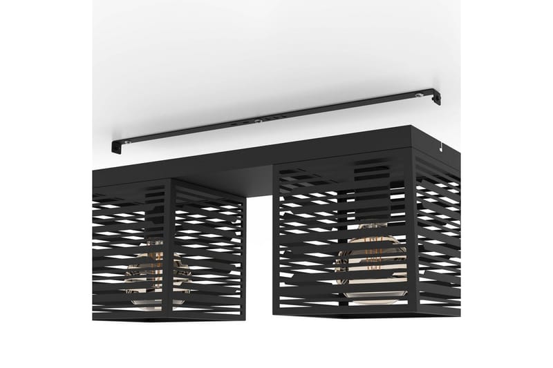 Loftlampe Eglo Piedritas med 2 Lyskilder - Sort - Belysning - Lamper & indendørsbelysning - Soveværelse lampe - Taklampa sovrum