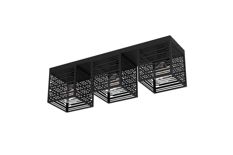 Loftlampe Eglo Piedritas med 3 Lamper, Sort