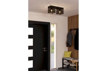 Loftlampe Eglo Piedritas med 2 Lyskilder - Sort - Belysning - Lamper & indendørsbelysning - Soveværelse lampe - Taklampa sovrum