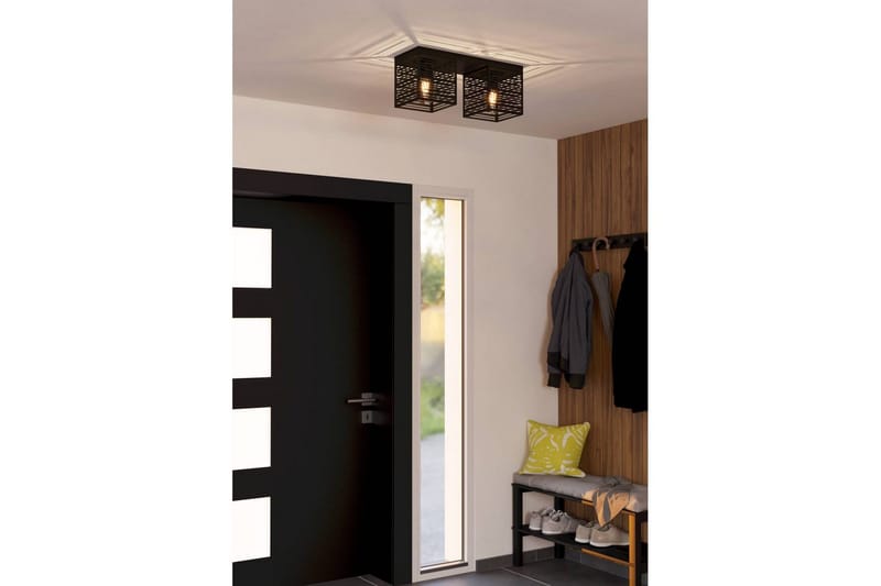 Loftlampe Eglo Piedritas med 2 Lyskilder - Sort - Belysning - Lamper & indendørsbelysning - Soveværelse lampe - Taklampa sovrum