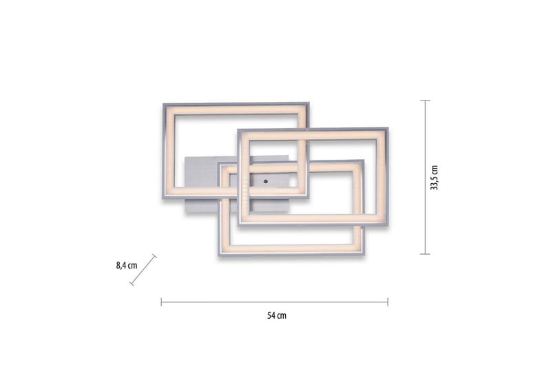 Loftlampe Felix - 56x8,4x54 cm - Belysning - Lamper & indendørsbelysning - Soveværelse lampe - Taklampa sovrum