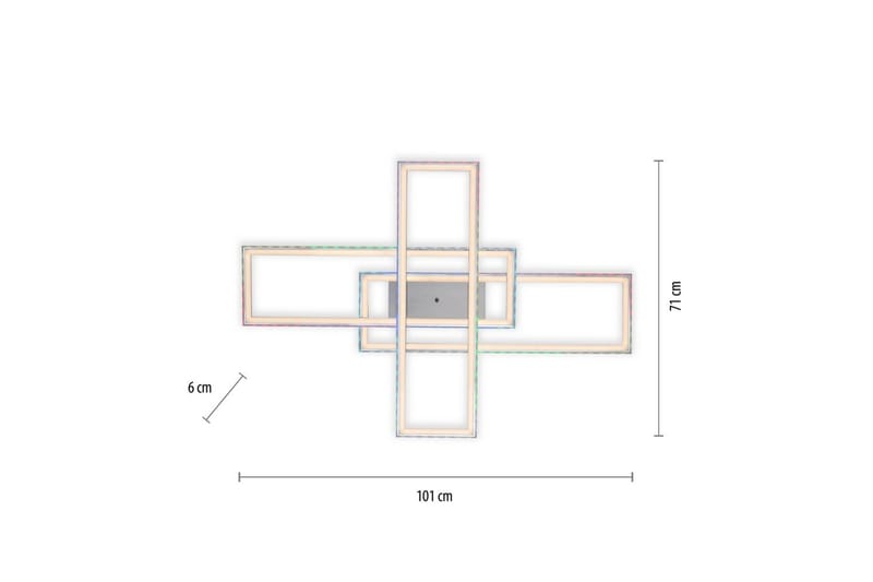 Loftlampe Felix - 71x6,9x101,2 cm - Belysning - Lamper & indendørsbelysning - Soveværelse lampe - Taklampa sovrum