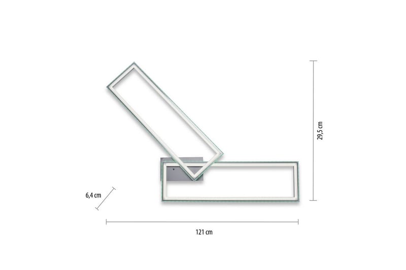 Loftlampe Felix - 72x6,4x121 cm - Belysning - Lamper & indendørsbelysning - Soveværelse lampe - Taklampa sovrum
