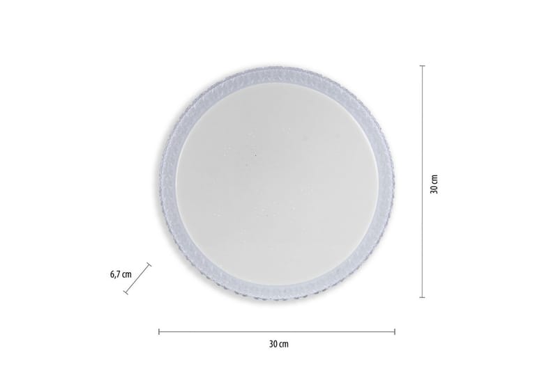 Loftlampe Frida - 30x6,7x30 cm - Belysning - Lamper & indendørsbelysning - Soveværelse lampe - Taklampa sovrum