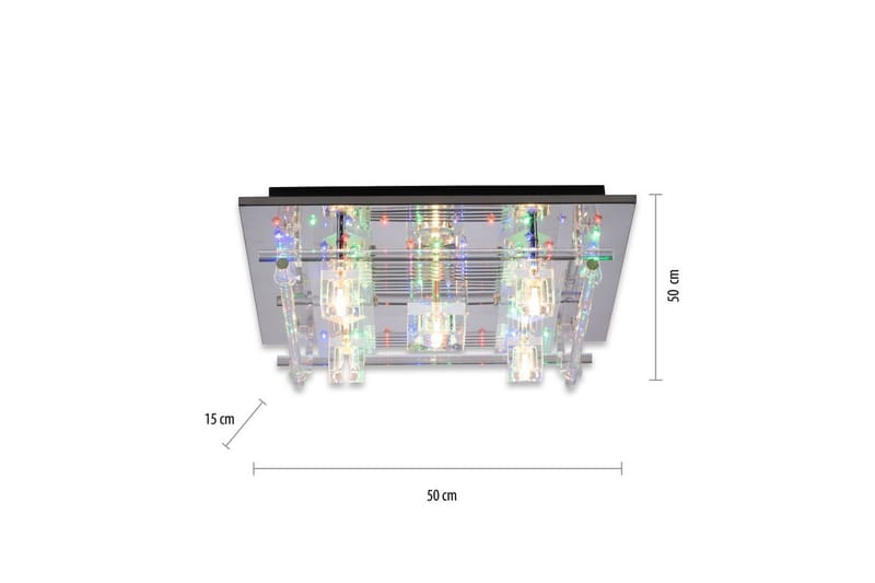 Loftlampe Kemal - 50x15x50 cm - Belysning - Lamper & indendørsbelysning - Soveværelse lampe - Taklampa sovrum