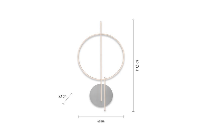 Loftlampe Q-Arkoa - 60x6x115 cm - Belysning - Lamper & indendørsbelysning - Soveværelse lampe - Taklampa sovrum