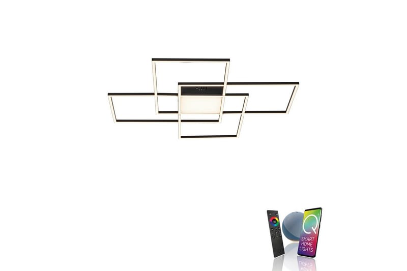 Loftlampe Q-Asmin - 80x6x80 cm - Belysning - Lamper & indendørsbelysning - Soveværelse lampe - Taklampa sovrum