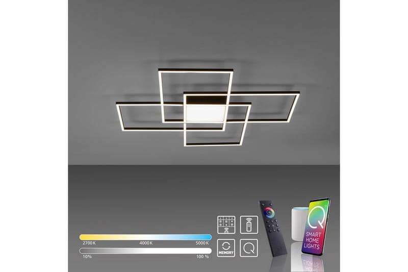 Loftlampe Q-Asmin - 80x6x80 cm - Belysning - Lamper & indendørsbelysning - Soveværelse lampe - Taklampa sovrum