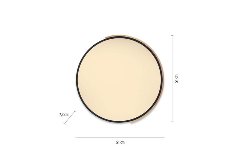 Loftlampe Q-Bila - 52x7x51 cm - Belysning - Lamper & indendørsbelysning - Soveværelse lampe - Taklampa sovrum