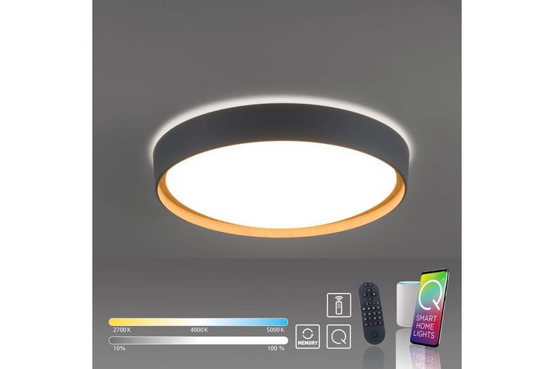 Loftlampe Q-Emilia - 50x12x50 cm - Belysning - Lamper & indendørsbelysning - Soveværelse lampe - Taklampa sovrum