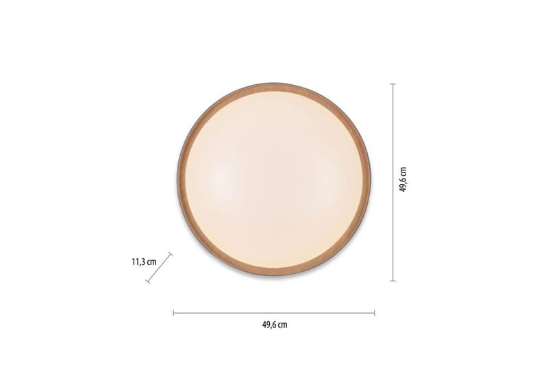 Loftlampe Q-Emilia - 50x12x50 cm - Belysning - Lamper & indendørsbelysning - Soveværelse lampe - Taklampa sovrum