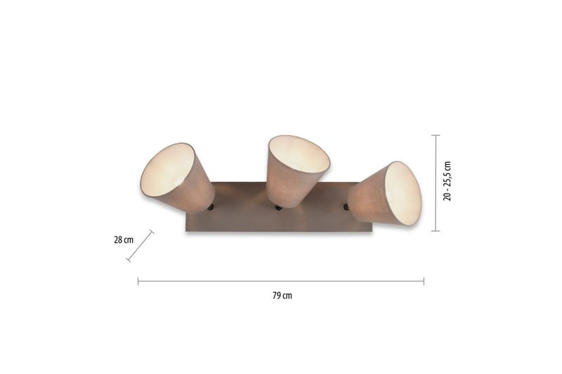 Loftlampe Riala - 28x25,5x79 cm - Belysning - Lamper & indendørsbelysning - Soveværelse lampe - Taklampa sovrum