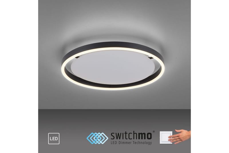 Loftlampe Ritus - 39,3x5,3x39,3 cm, Antracit - Belysning - Lamper & indendørsbelysning - Soveværelse lampe - Taklampa sovrum