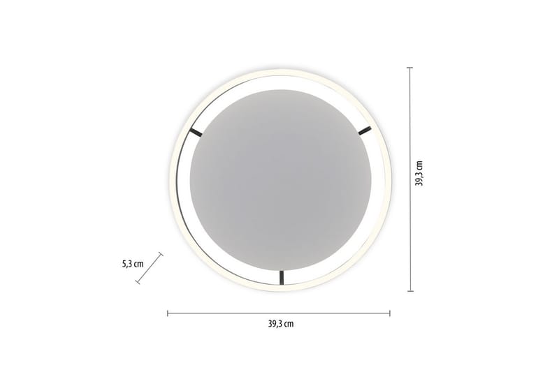 Loftlampe Ritus - 39,3x5,3x39,3 cm, Antracit - Belysning - Lamper & indendørsbelysning - Soveværelse lampe - Taklampa sovrum