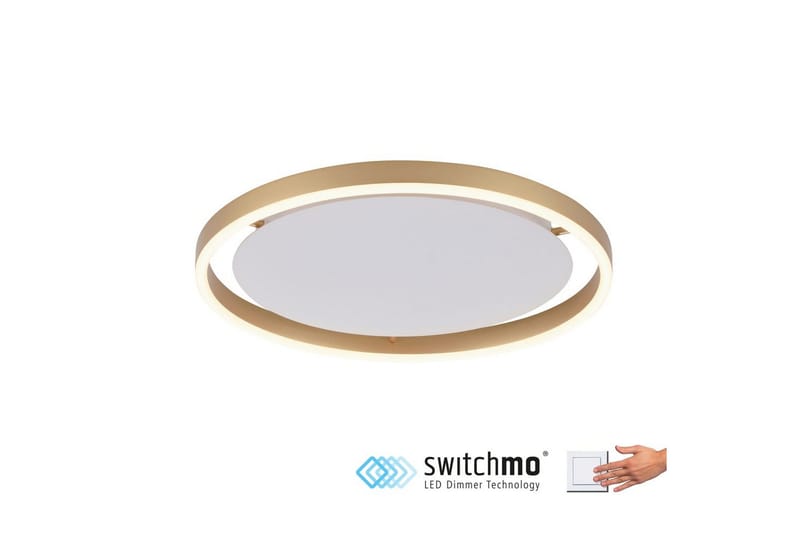 Loftlampe Ritus - 39,3x5,3x39,3 cm, Messing Mat - Belysning - Lamper & indendørsbelysning - Soveværelse lampe - Taklampa sovrum