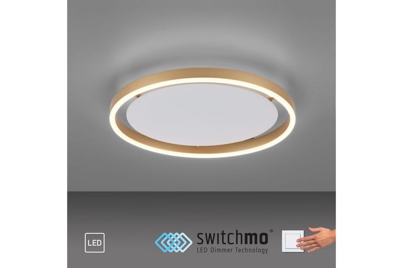 Loftlampe Ritus - 39,3x5,3x39,3 cm, Messing Mat - Belysning - Lamper & indendørsbelysning - Soveværelse lampe - Taklampa sovrum