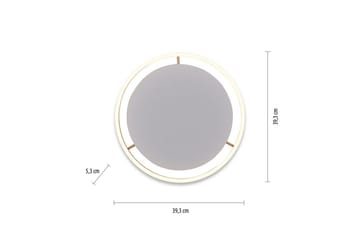 Loftlampe Ritus - 39,3x5,3x39,3 cm, Messing Mat - Belysning - Lamper & indendørsbelysning - Soveværelse lampe - Taklampa sovrum