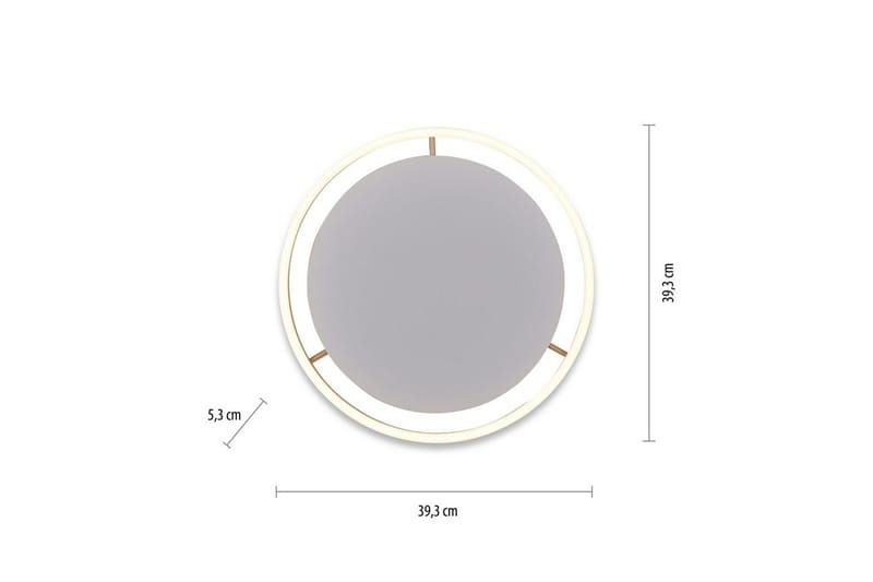 Loftlampe Ritus - 39,3x5,3x39,3 cm, Messing Mat - Belysning - Lamper & indendørsbelysning - Soveværelse lampe - Taklampa sovrum