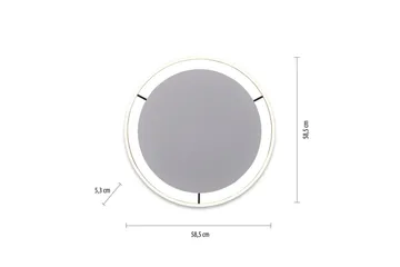 Loftlampe Ritus - 58,5x5,3x58,5 cm, Antracit - Belysning - Lamper & indendørsbelysning - Soveværelse lampe - Taklampa sovrum