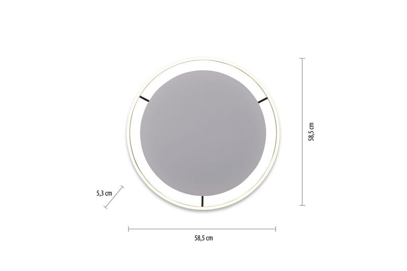 Loftlampe Ritus - 58,5x5,3x58,5 cm, Antracit - Belysning - Lamper & indendørsbelysning - Soveværelse lampe - Taklampa sovrum