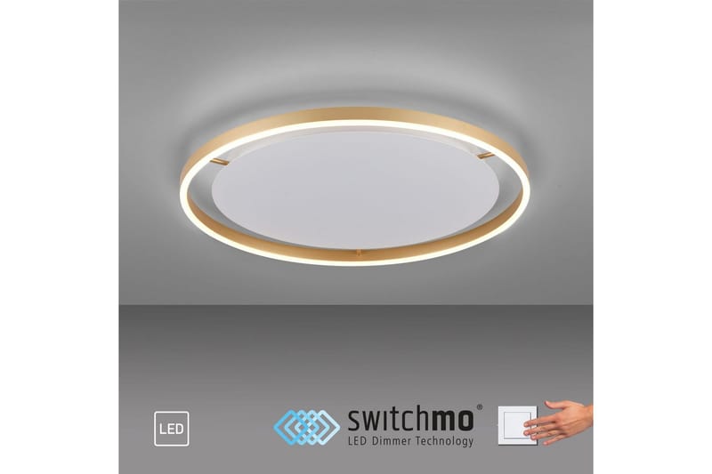 Loftlampe Ritus - 58,5x5,3x58,5 cm, Messing Mat - Belysning - Lamper & indendørsbelysning - Soveværelse lampe - Taklampa sovrum