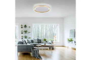 Loftlampe Ritus - 58,5x5,3x58,5 cm, Messing Mat - Belysning - Lamper & indendørsbelysning - Soveværelse lampe - Taklampa sovrum