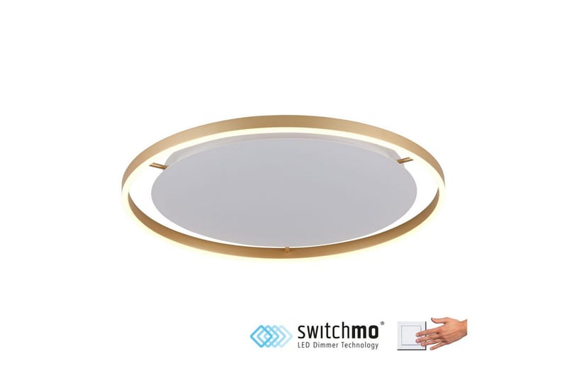 Loftlampe Ritus - 58,5x5,3x58,5 cm, Messing Mat - Belysning - Lamper & indendørsbelysning - Soveværelse lampe - Taklampa sovrum