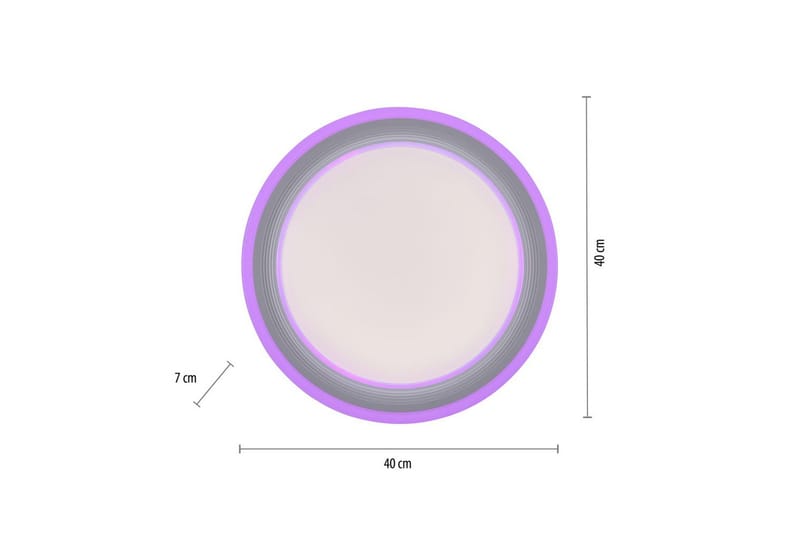 Loftlampe Spheric - 40x8,5x40 cm - Belysning - Lamper & indendørsbelysning - Soveværelse lampe - Taklampa sovrum