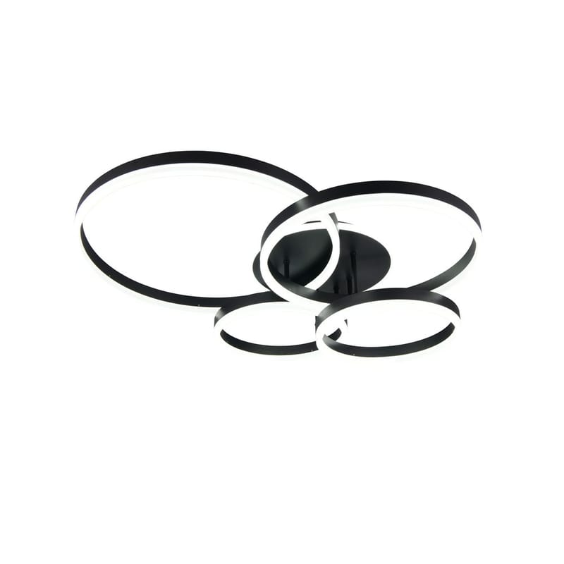 Loftlampe TRIO Drake - Mat sort - Belysning - Lamper & indendørsbelysning - Soveværelse lampe - Taklampa sovrum