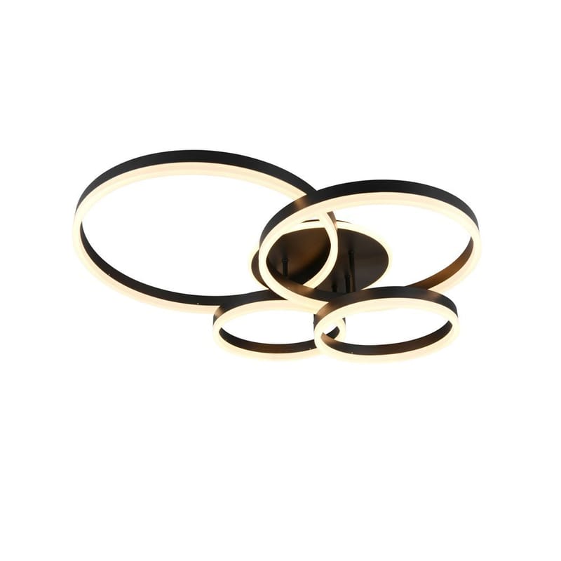 Loftlampe TRIO Drake, Mat sort