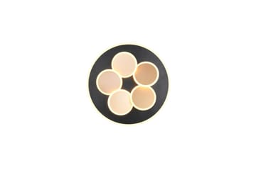 Loftlampe TRIO Mandala Mat sort/guld - Mat sort/guld - Belysning - Lamper & indendørsbelysning - Soveværelse lampe - Taklampa sovrum