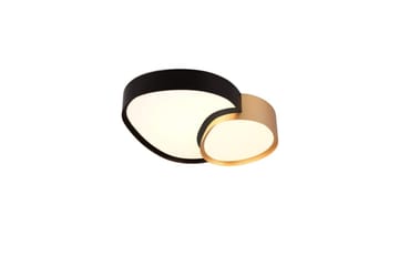 Loftlampe TRIO Rise 43 cm, Sort/guld