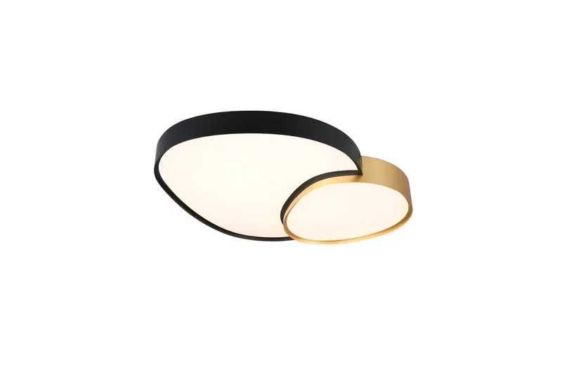 Loftlampe TRIO Rise 77 cm, Sort/guld, 77 cm, Sort/guld