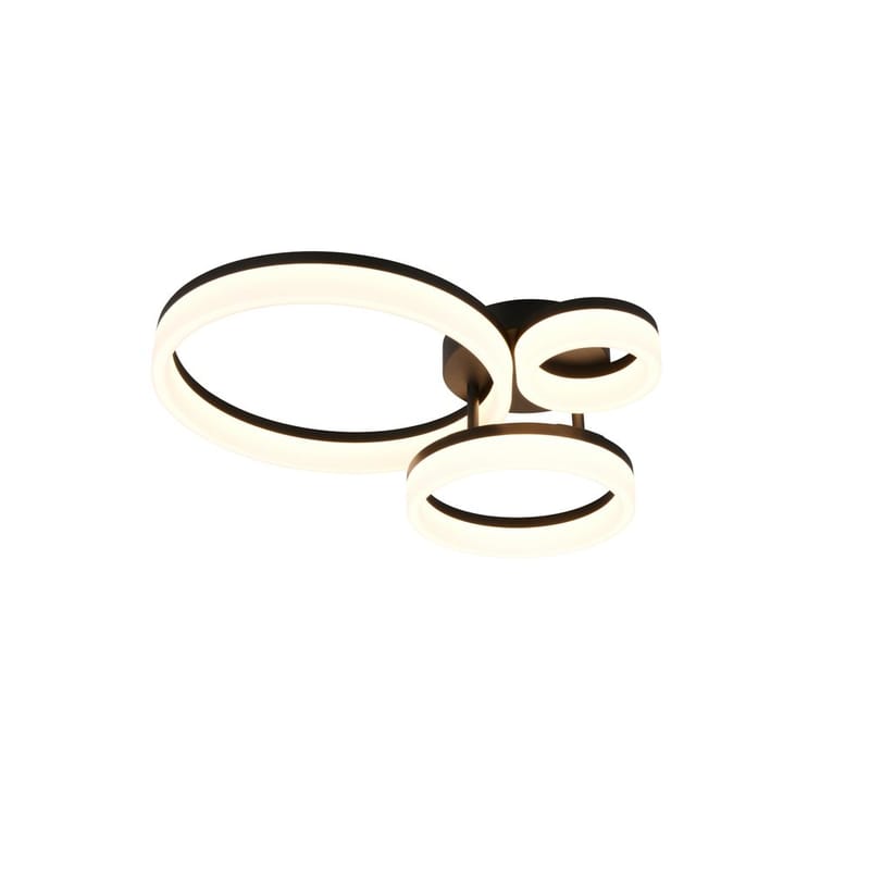 Loftlampe TRIO Scope, 3 lamper, Mat sort