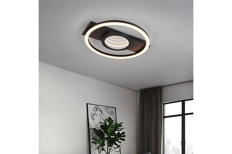Loftlampe TRIO Wheeler Rund, Matsort - Rund, Matsort - Belysning - Lamper & indendørsbelysning - Soveværelse lampe - Taklampa sovrum