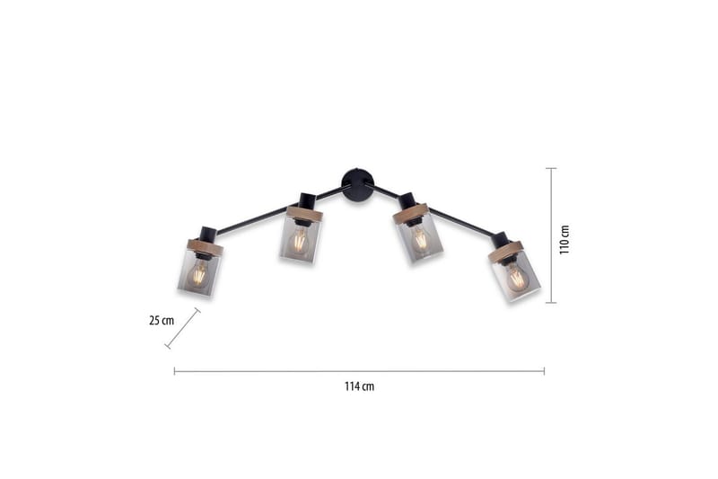 Loftlampe Pasqual - 110x25x114 cm - Belysning - Lamper & indendørsbelysning - Soveværelse lampe - Taklampa sovrum