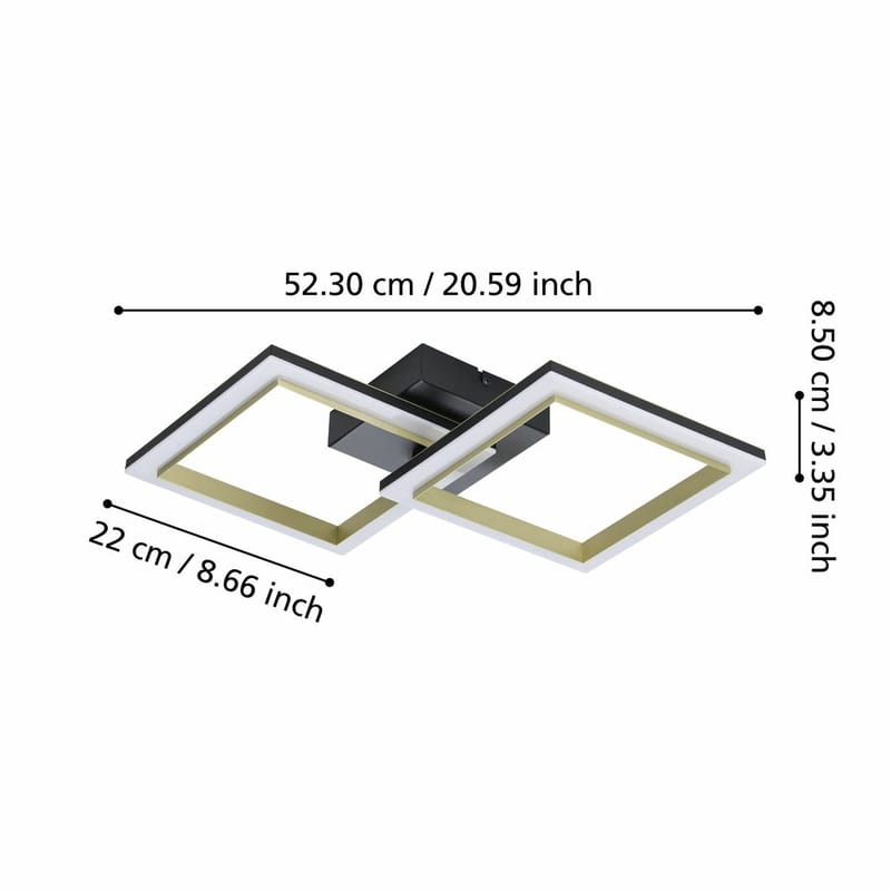 Loftslampe Calliera - 525x310 mm - Belysning - Lamper & indendørsbelysning - Soveværelse lampe - Taklampa sovrum